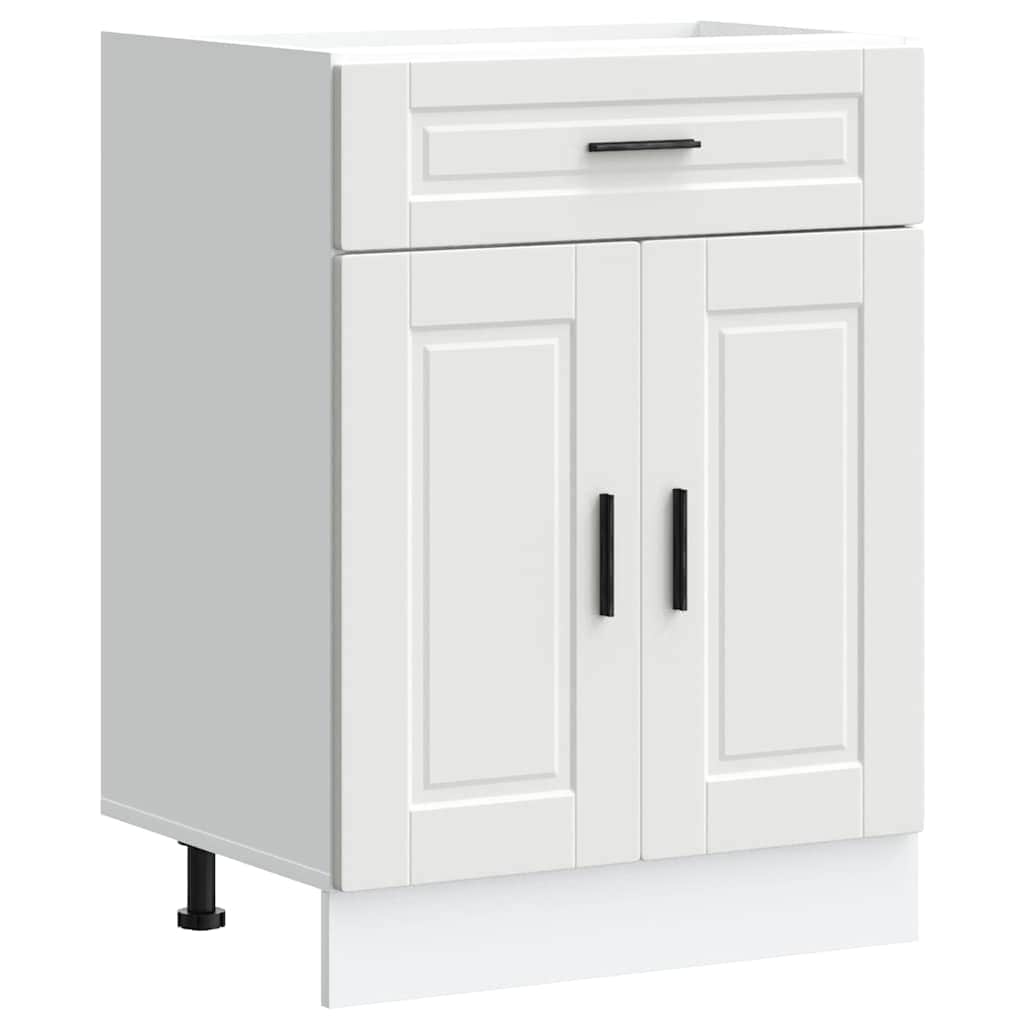 Kitchen Base Cabinet Porto White Engineered Wood - Stylish