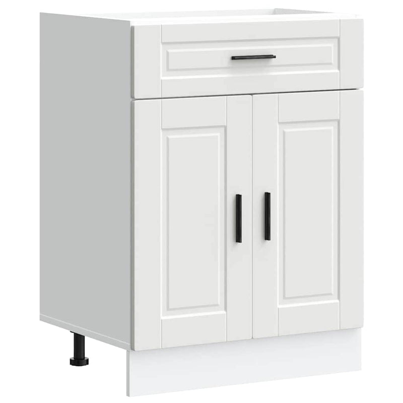 White colour - Kitchen Base Cabinet Porto White Engineered Wood - Stylish
