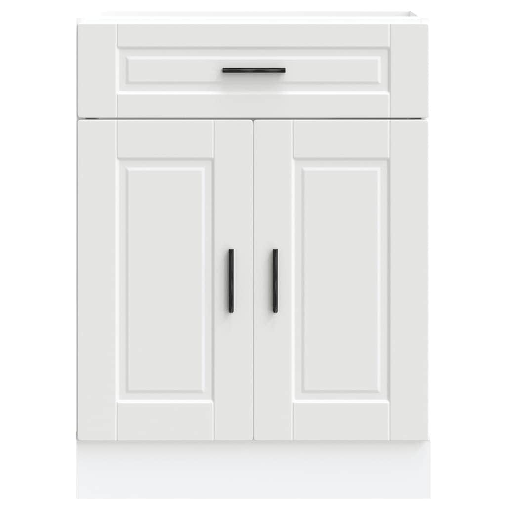 Kitchen Base Cabinet Porto White Engineered Wood - Stylish