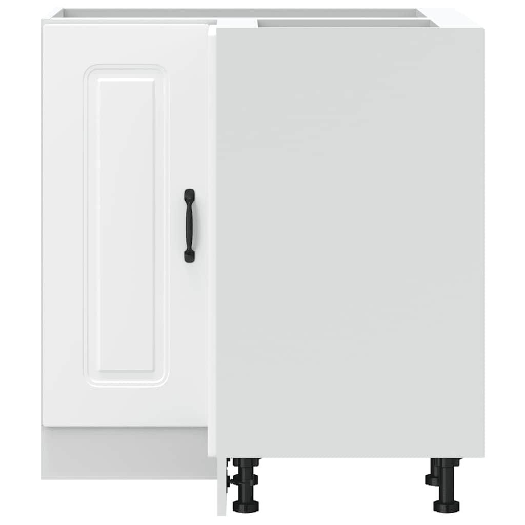 36QV - Kitchen Corner Base Cabinet Kalmar White Engineered Wood