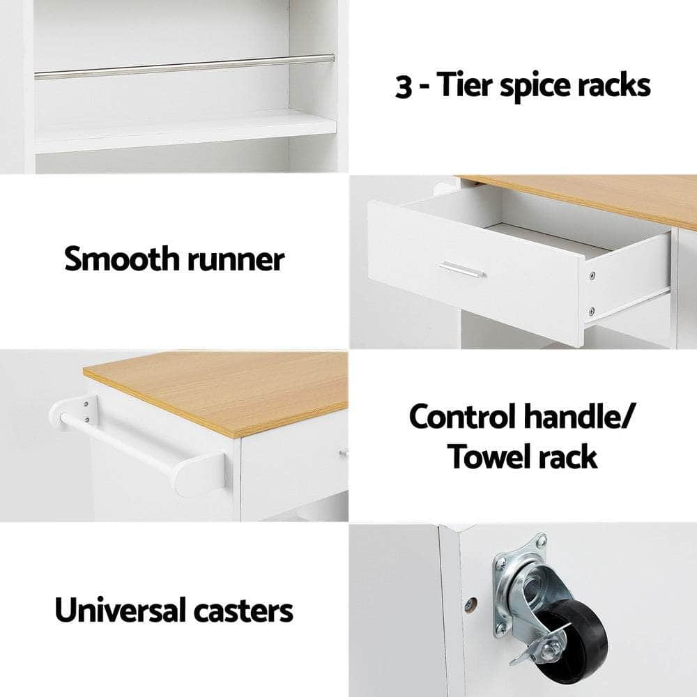 Kitchen Island Trolley Rolling Serving Cart