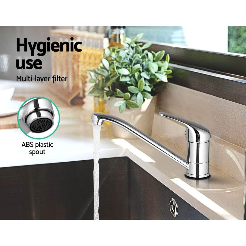 Kitchen Mixer Tap Mixer Long Spout Sink Faucet Basin Laundry Chrome