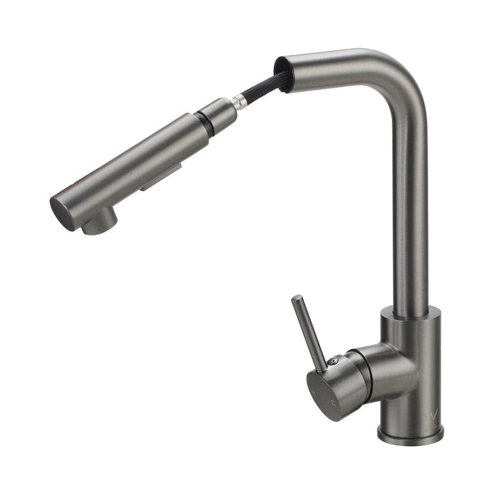 Kitchen Mixer Tap Pull Out Faucet Swivel 2 Modes Grey | Grey colour