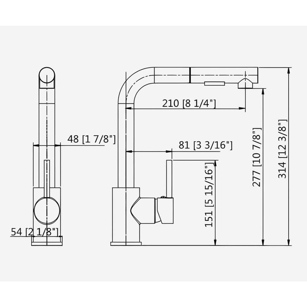 Kitchen Mixer Tap Pull Out Faucet Swivel 2 Modes Grey, Grey colour