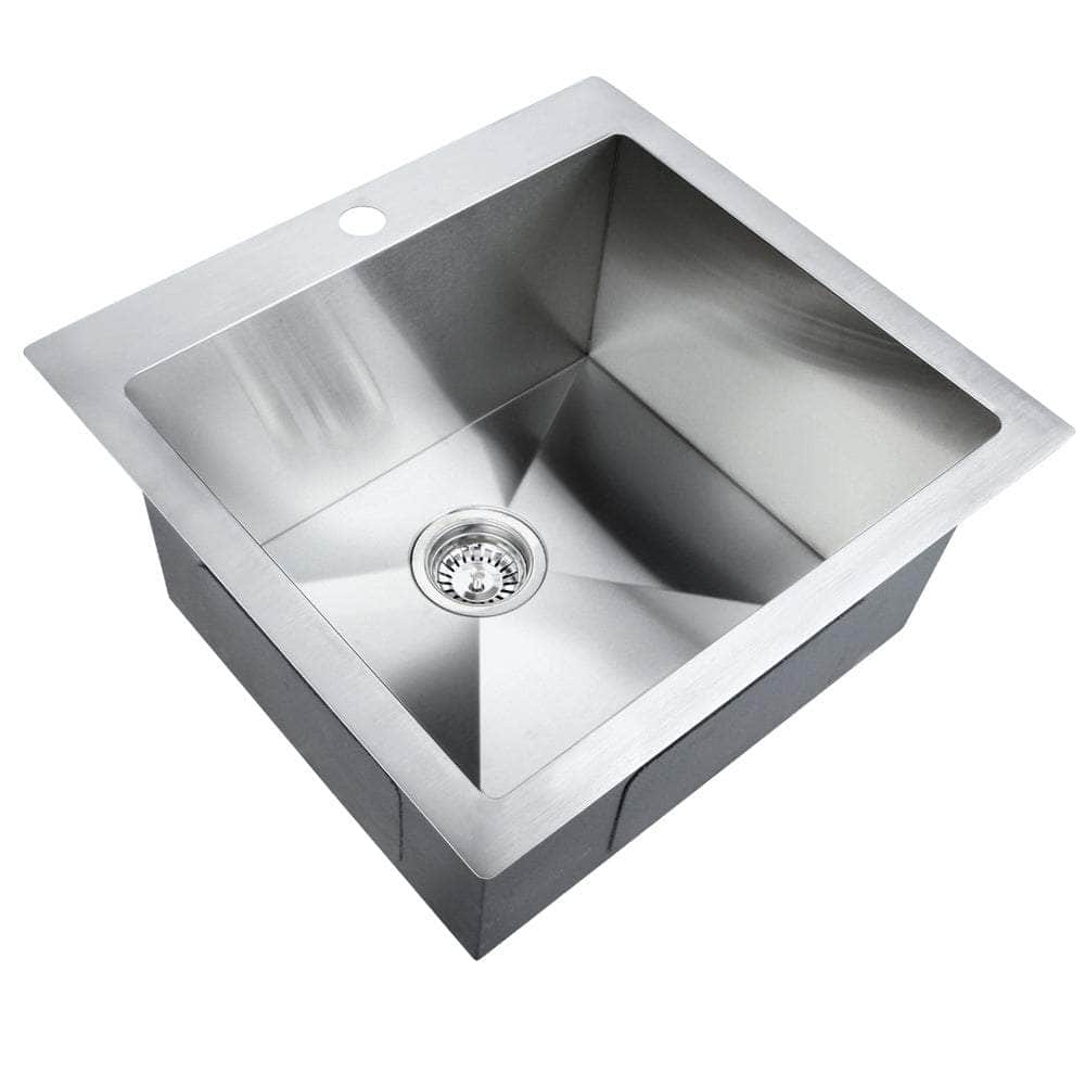 Kitchen Sink 53X50Cm Stainless Steel Basin Single Bowl Laundry Silver