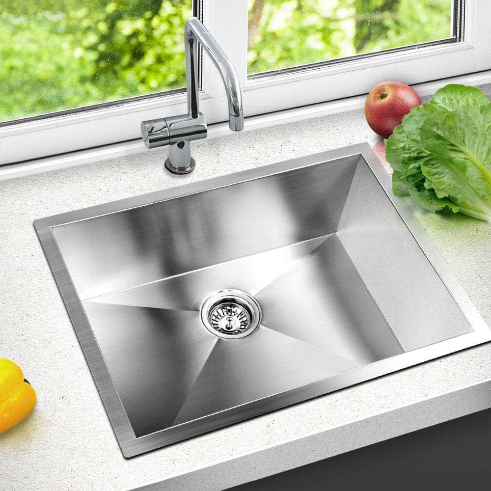 Kitchen Sink 60X45Cm Stainless Steel Basin Single Bowl Laundry Silver