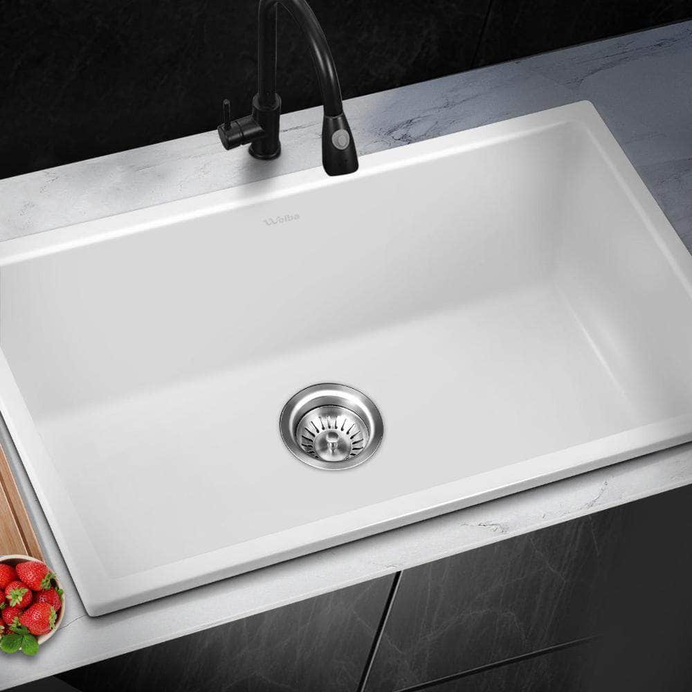 Kitchen Sink 70x45cm Granite Stone Sink Laundry Basin Single Bowl