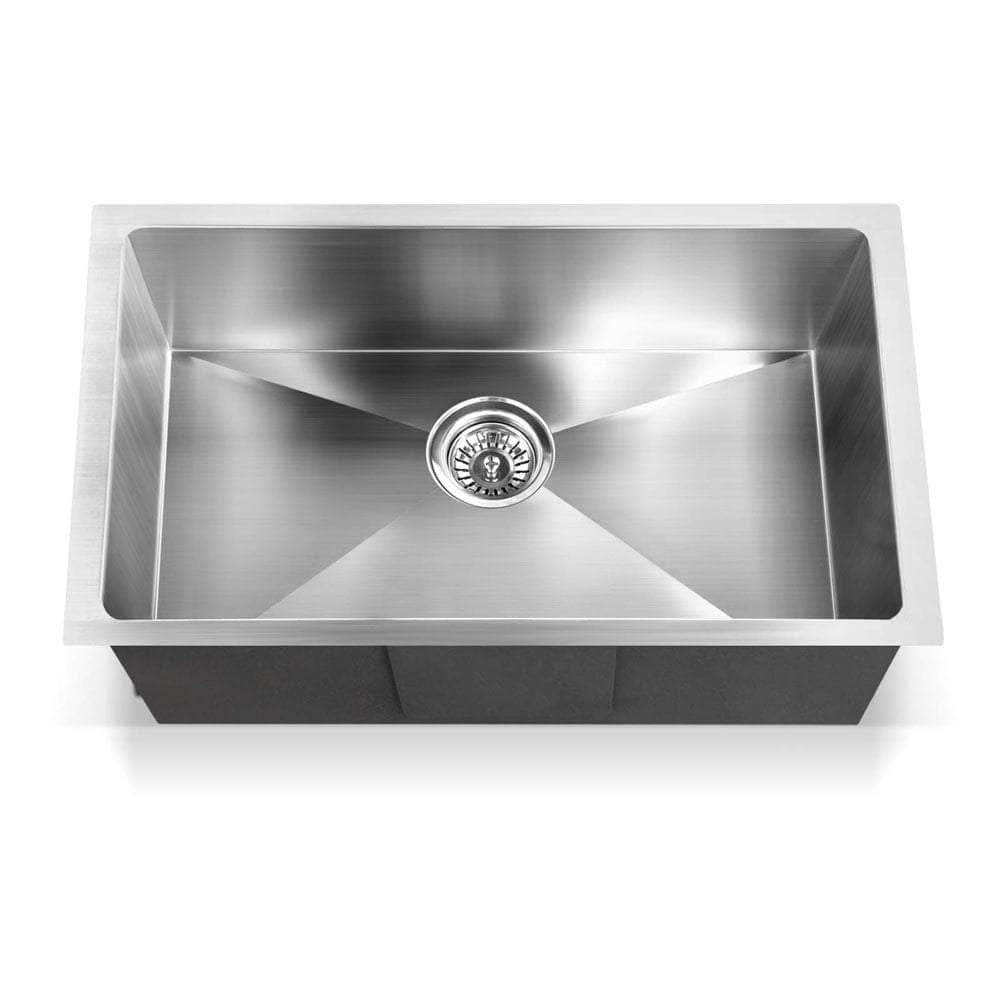 Kitchen Sink 70X45Cm Stainless Steel Basin Single Bowl Laundry Silver