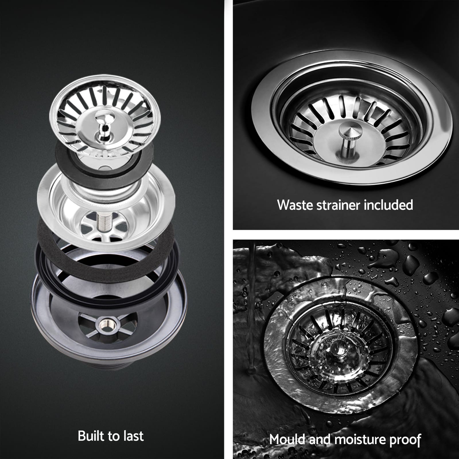 75x45cm Kitchen Sink - Stainless Steel Single Bowl with Kitchen Sinks - photo 16