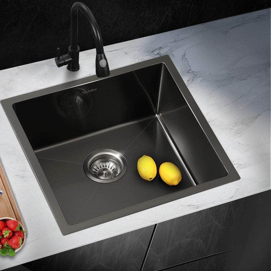 Kitchen Sink Basin Stainless Steel Bathroom Laundry Single Bowl | Steel finish