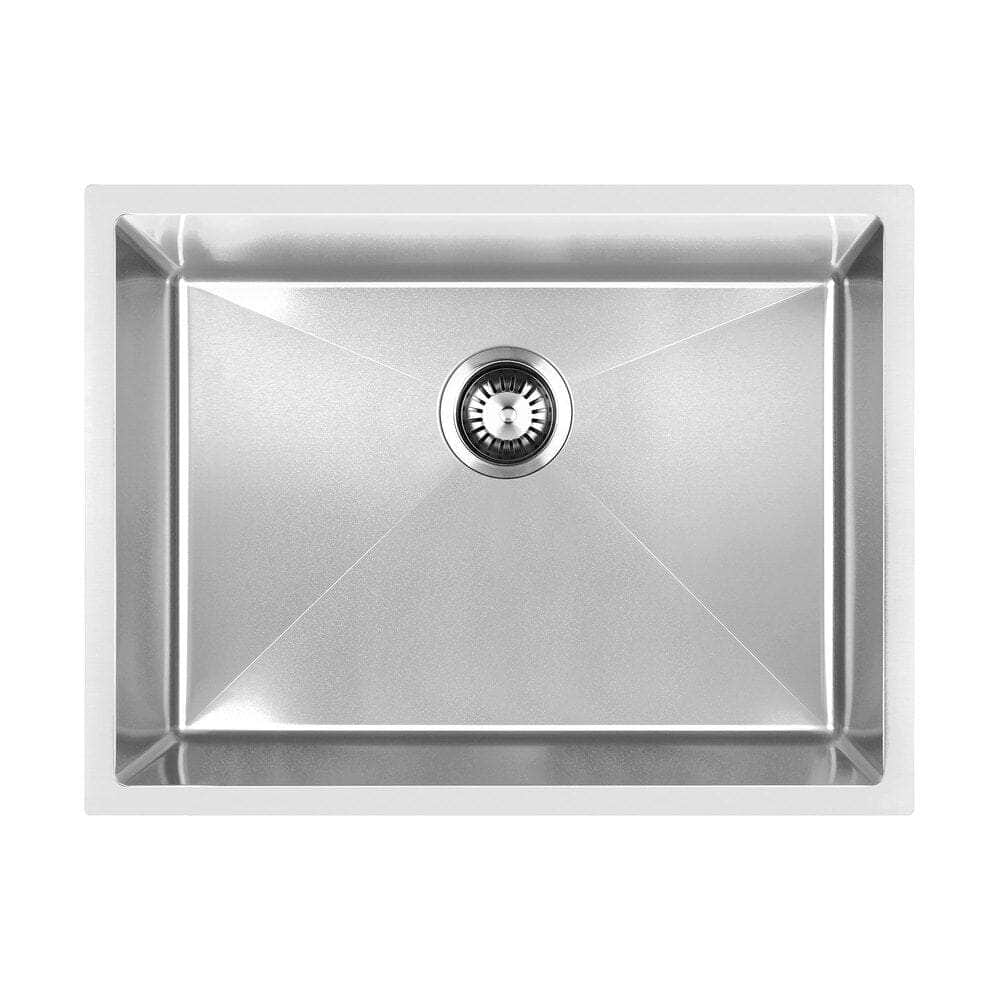 Stainless Steel Sink - Kitchen Sink Stainless Steel Bathroom Laundry Basin Single Silver 58X44CM
