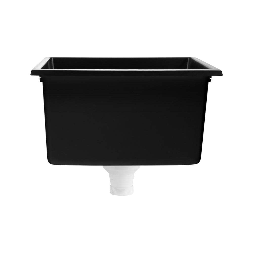 Kitchen Sink Stone Sink Granite Laundry Basin Single Bowl 45cmx45cm Black/White