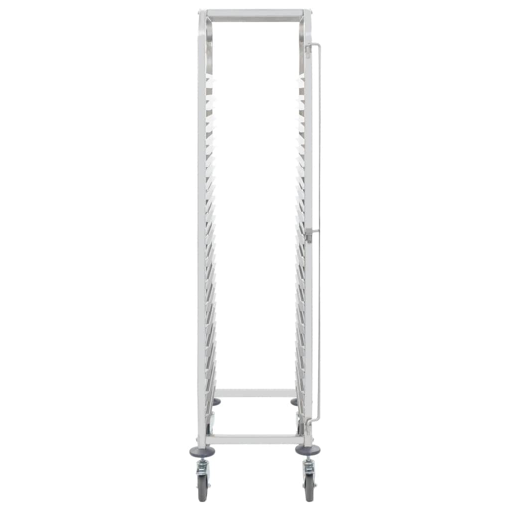 Kitchen Trolley for 16 Trays Stainless Steel