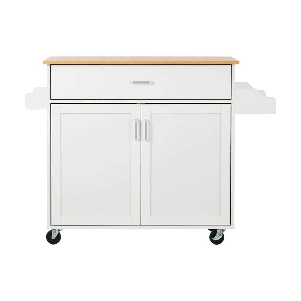 Kitchen Trolley Rolling Storage Cart With Drawer And Towel Rack