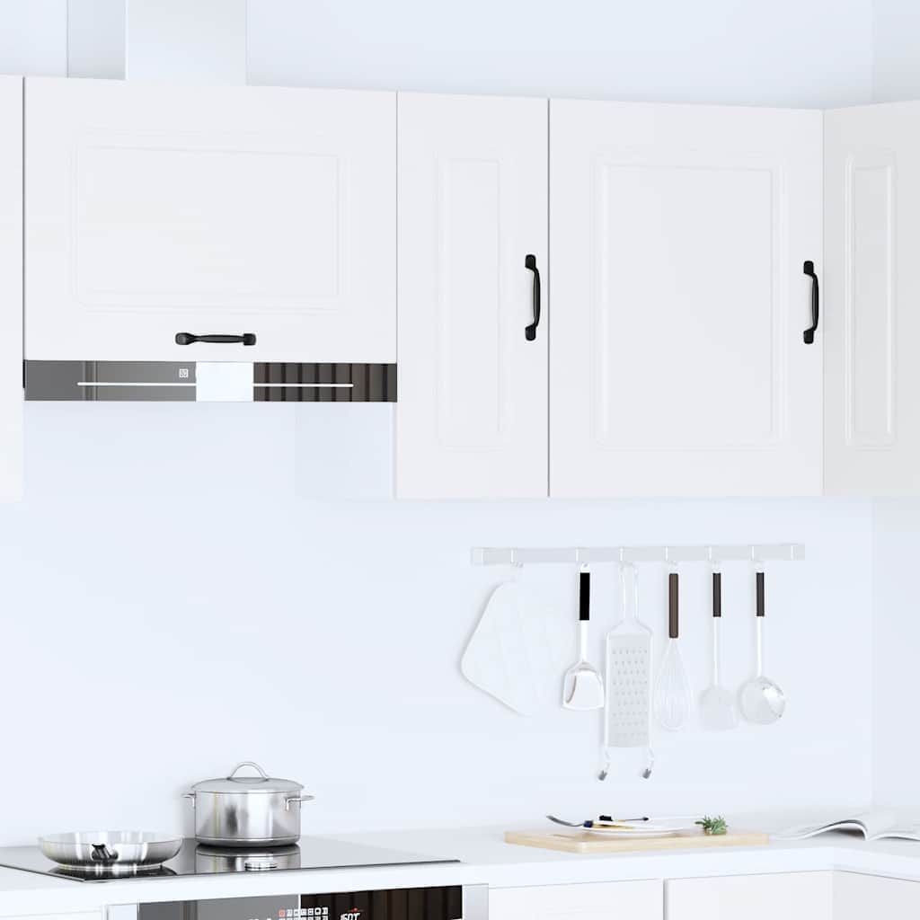 Kitchen Wall Cabinet Kalmar White Engineered Wood | Wood finish
