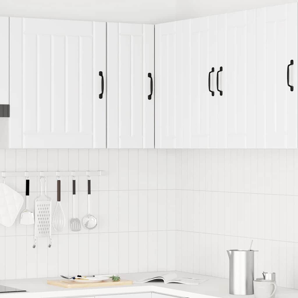 Kitchen Wall Corner Cabinet Kalmar White Engineered Wood | Wood finish