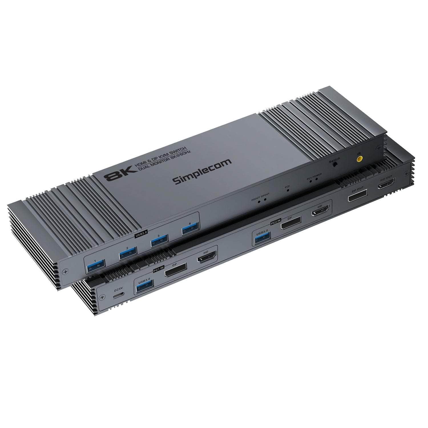 KM490 Dual Monitor KVM Switch - 4-Port USB, 8K Support