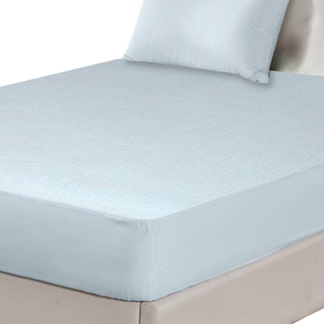 KS Mattress Protector Pillowcases King Single Blue