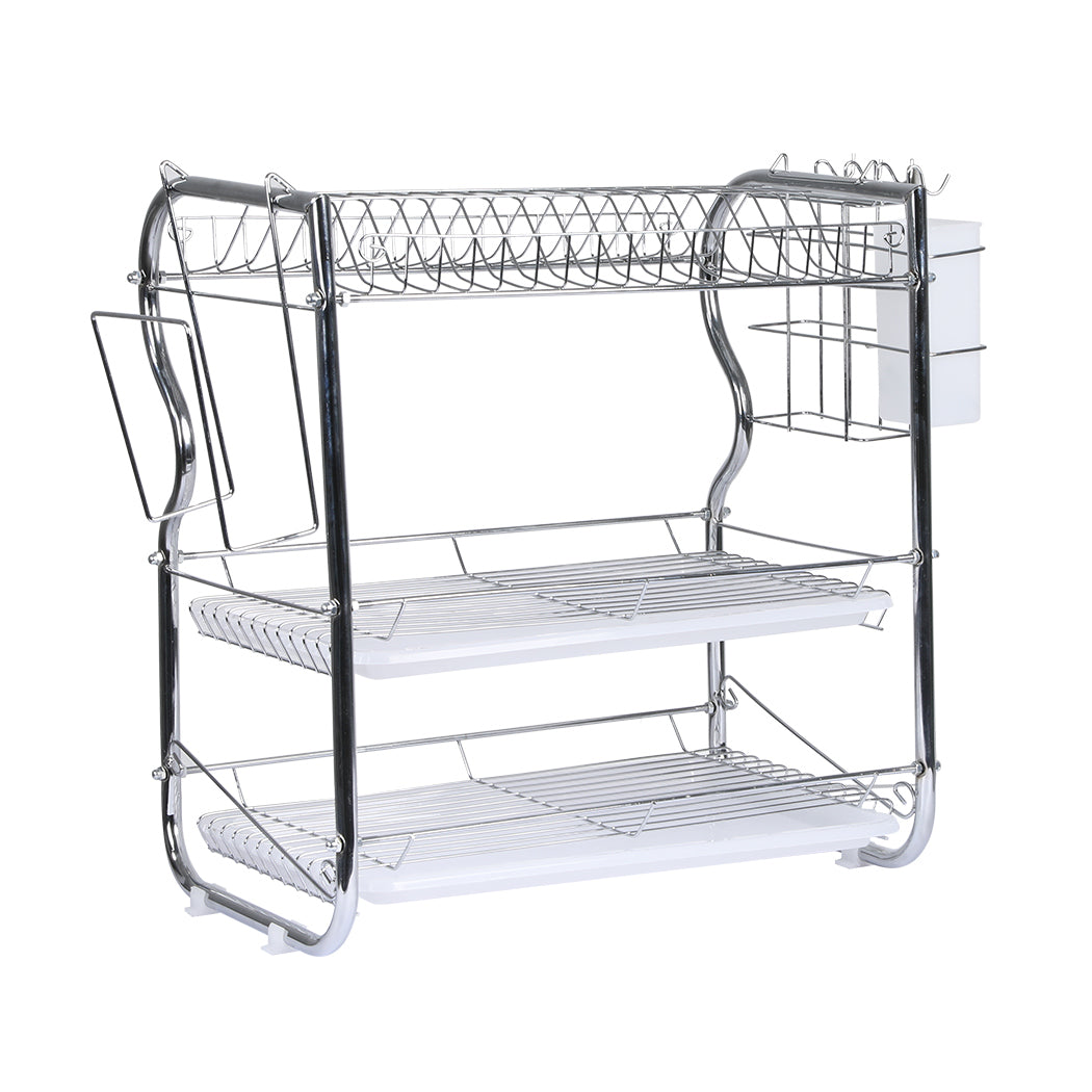 Tier Stainless Steel Tray - Dish Rack Drying Drainer Cup Holder