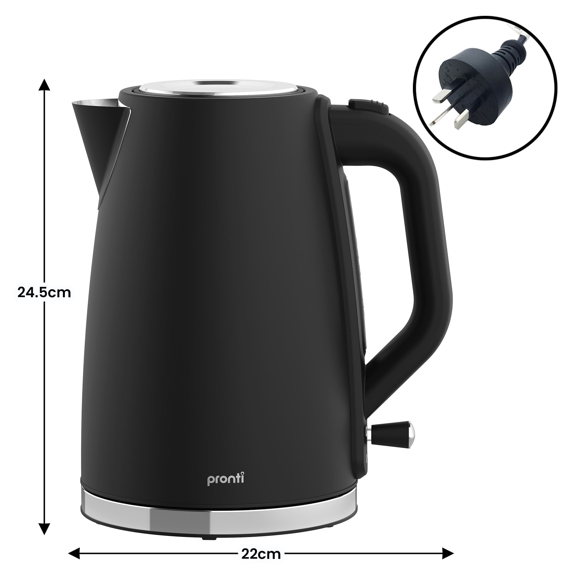 Silver 4 Slice Toaster Kettle Bundle 22x17x24.5cm