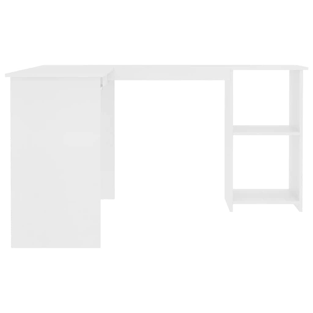 L-Shaped Corner Desk White  Chipboard
