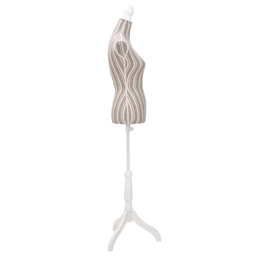 Ladies Bust Display Mannequin Linen With Stripes - Simple deals