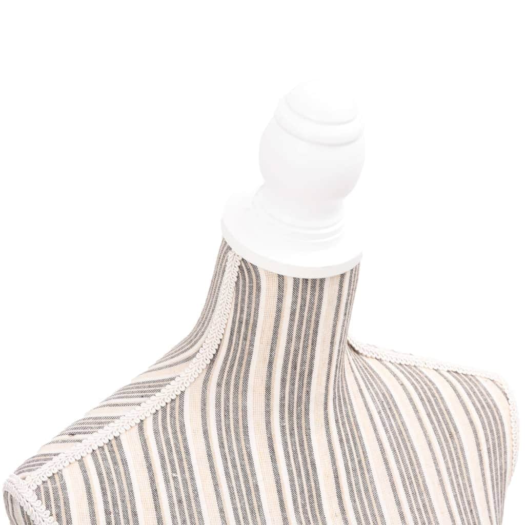 Ladies Bust Display Mannequin Linen With Stripes - Simple deals