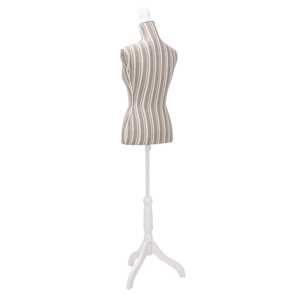 Ladies Bust Display Mannequin Linen With Stripes - Simple deals