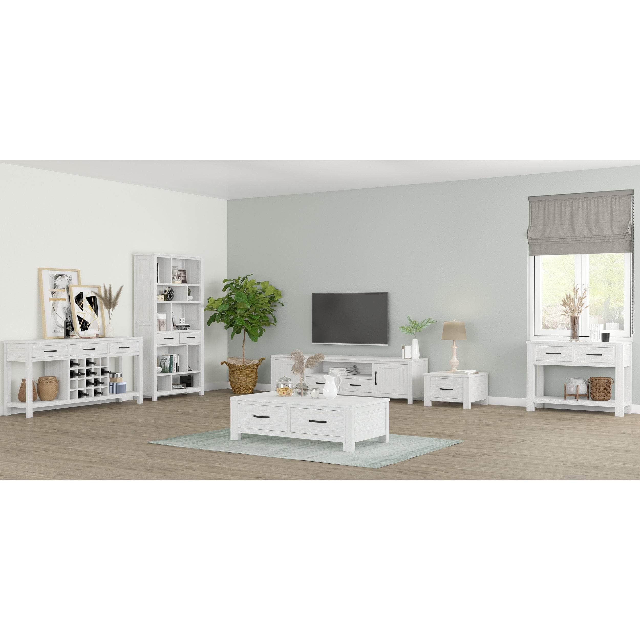 Lamp Table 60Cm Coffee Side Laptop Desk Bedside Sofa End - White
