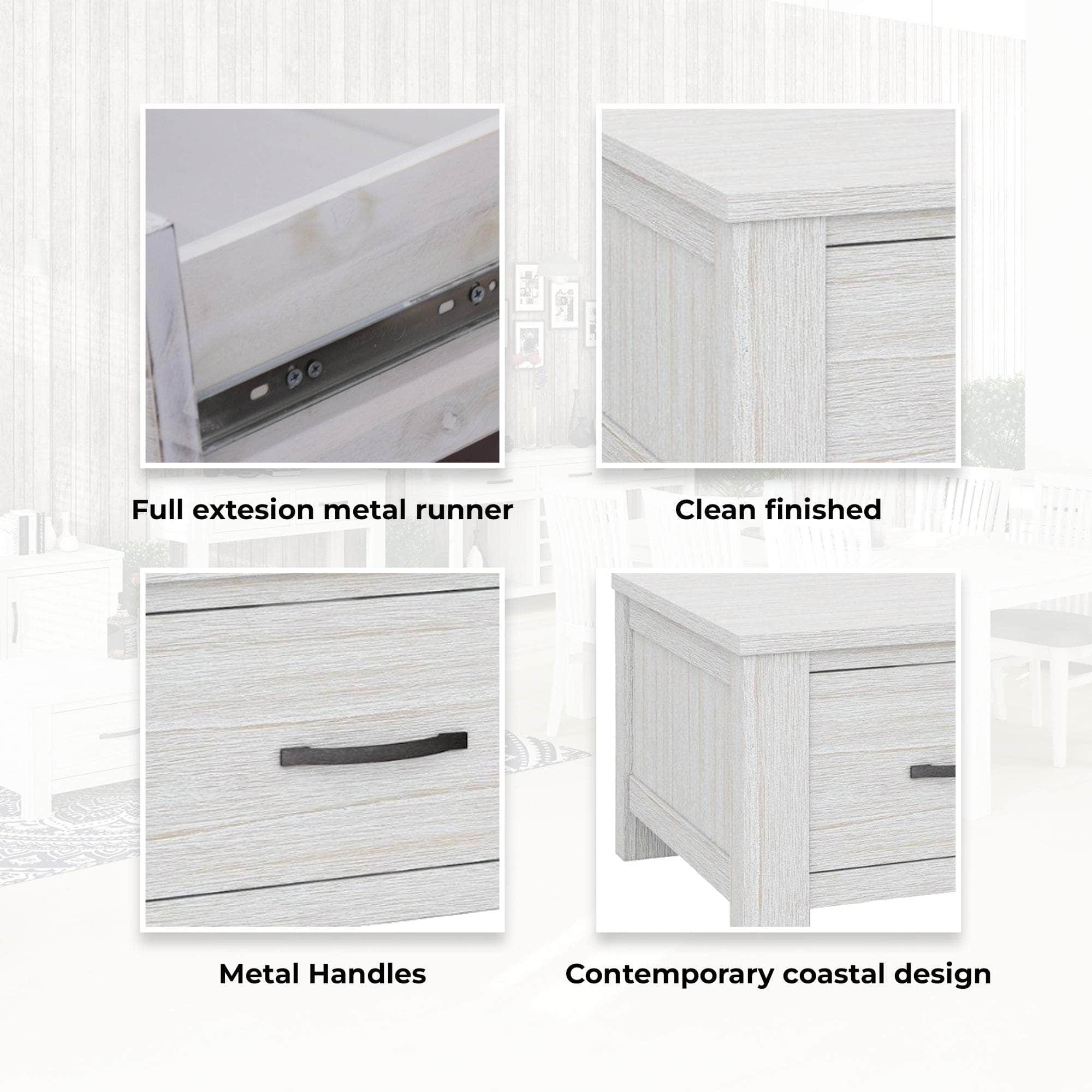 Lamp Table 60Cm Coffee Side Laptop Desk Bedside Sofa End - White