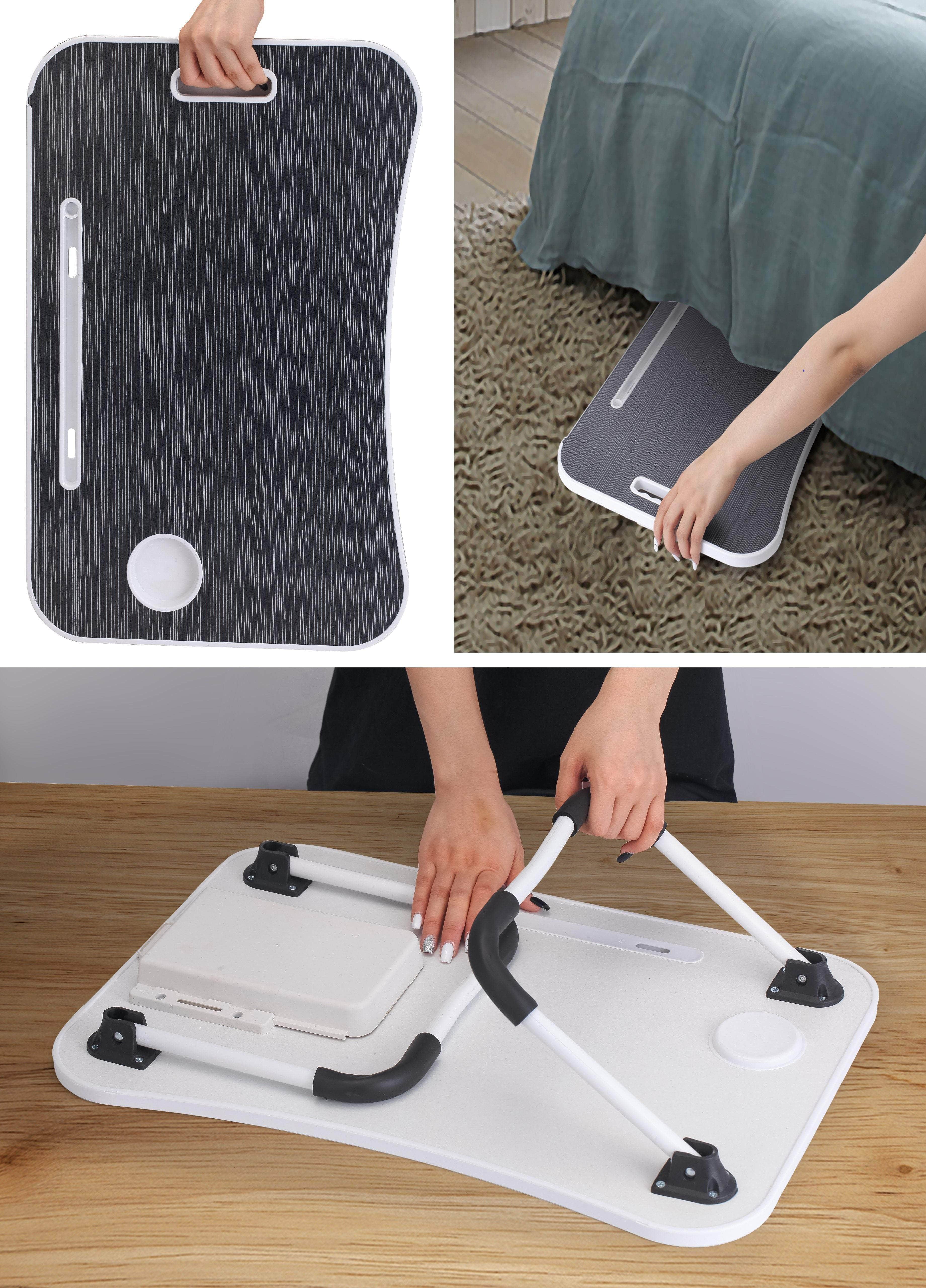 Laptop Bed Desk With Storage And Foldable Legs