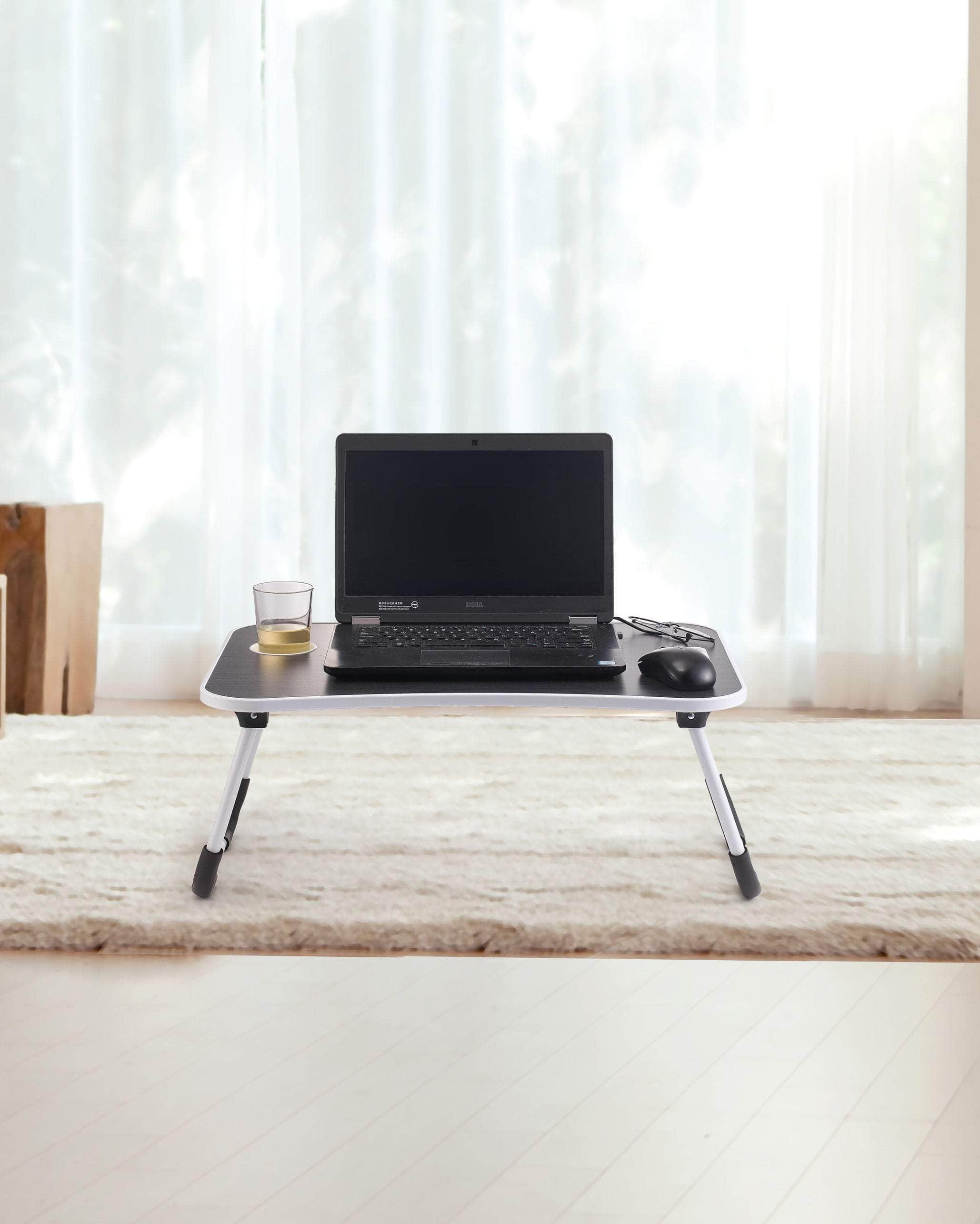 Laptop Bed Desk With Storage And Foldable Legs