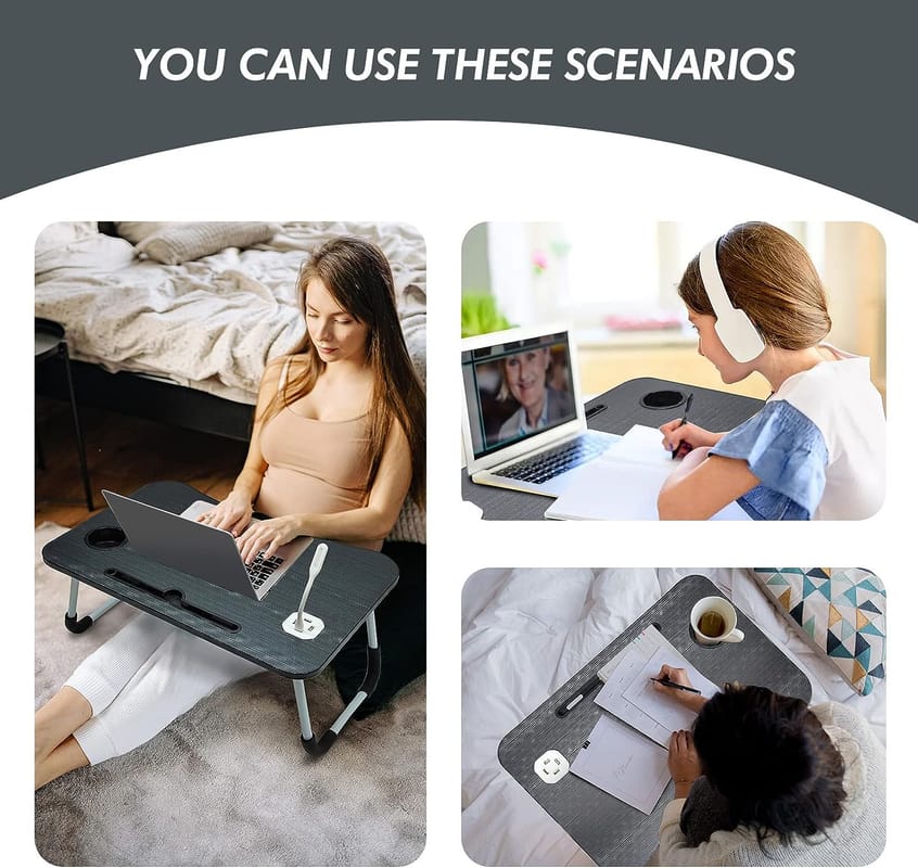 Desk Accessories - Laptop Desk Bed Table Tray Folding Breakfast Table Portable Lap Standing Desk Notebook St - photo 15