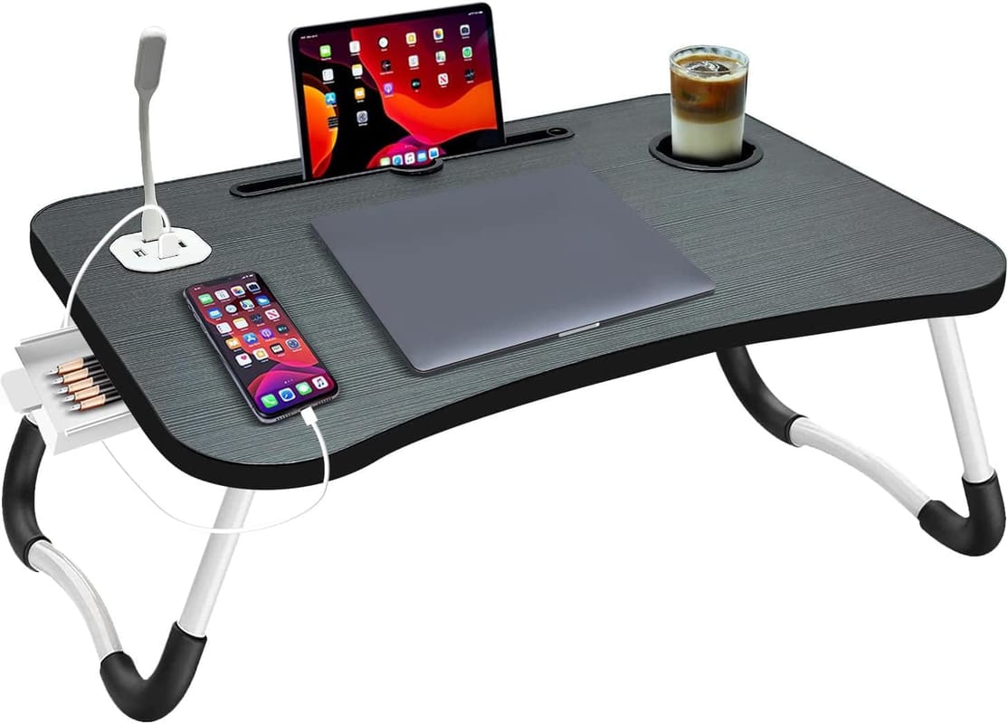 Laptop Desk Bed Table Tray Folding Breakfast Table Portable Lap Standing Desk Notebook Stand Reading Holder  - photo 16