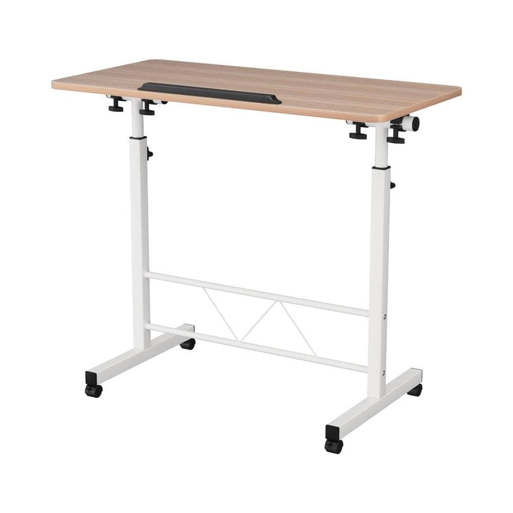 Laptop Desk Table Adjustable 80Cm Light Wood