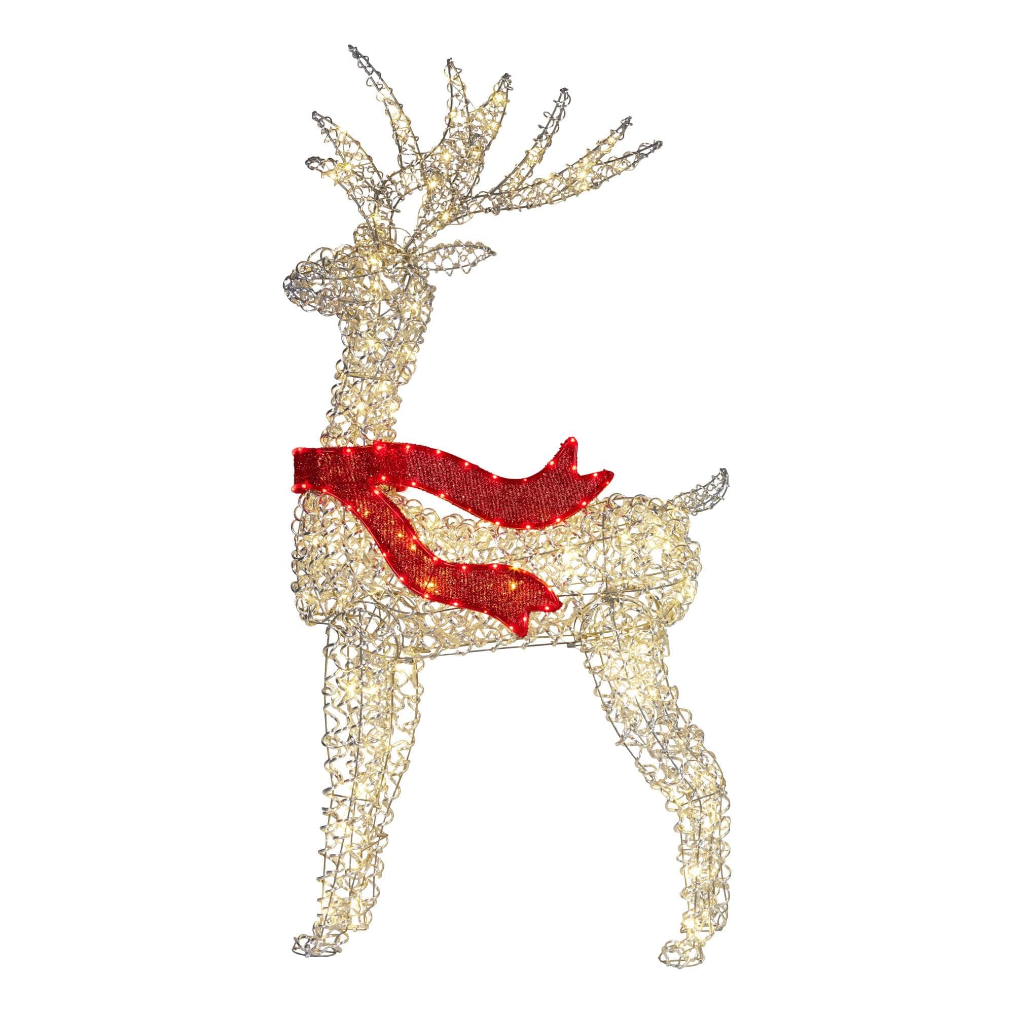 Large 1.5m Christmas Reindeer Outdoor Indoor Display Decoration Lawn Statue LED