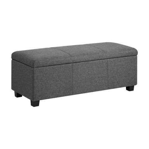 Large Blanket Box Ottoman - Stylish Arm Foot Stool with Ample Storage