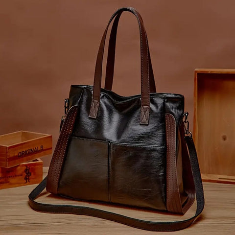 Large Capacity Soft Faux Leather Tote Bag for Women