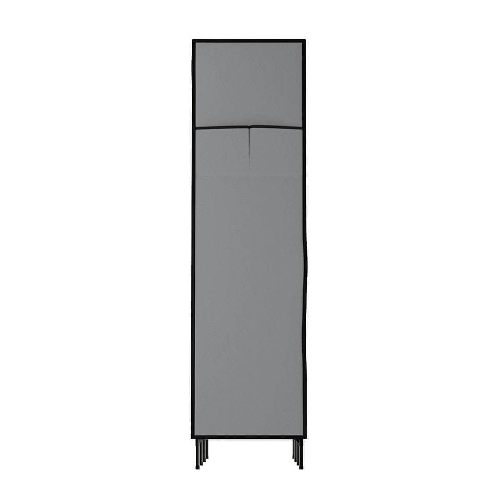 Large Portable Clothes Closet Wardrobe With Shelf Grey