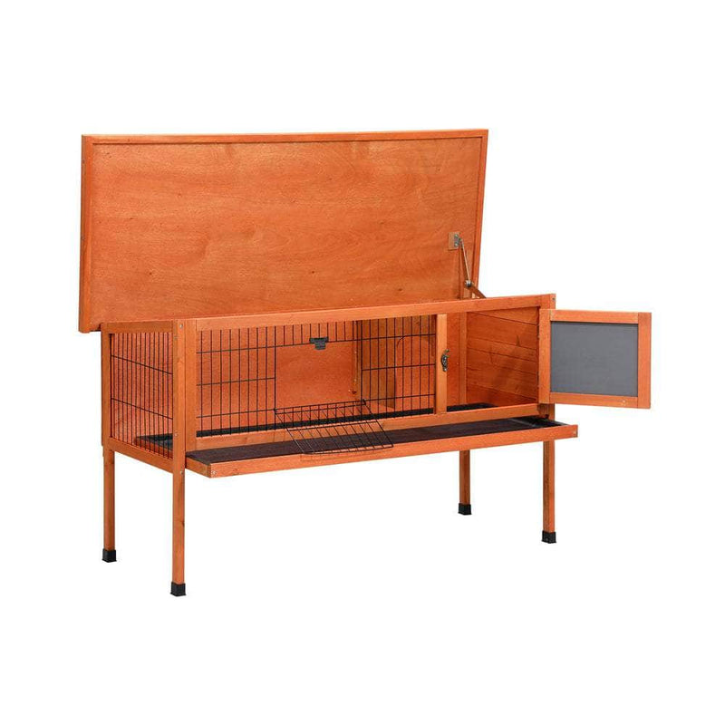 Large Rabbit Hutch Wooden Cage Enclosure Chicken Coop 122cm