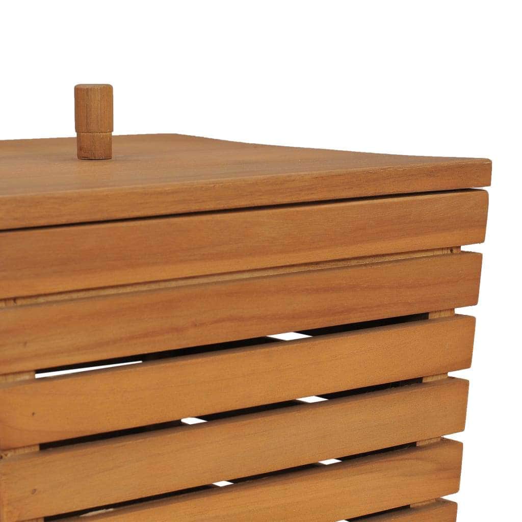 Laundry Basket Solid Teak Wood, Wood finish
