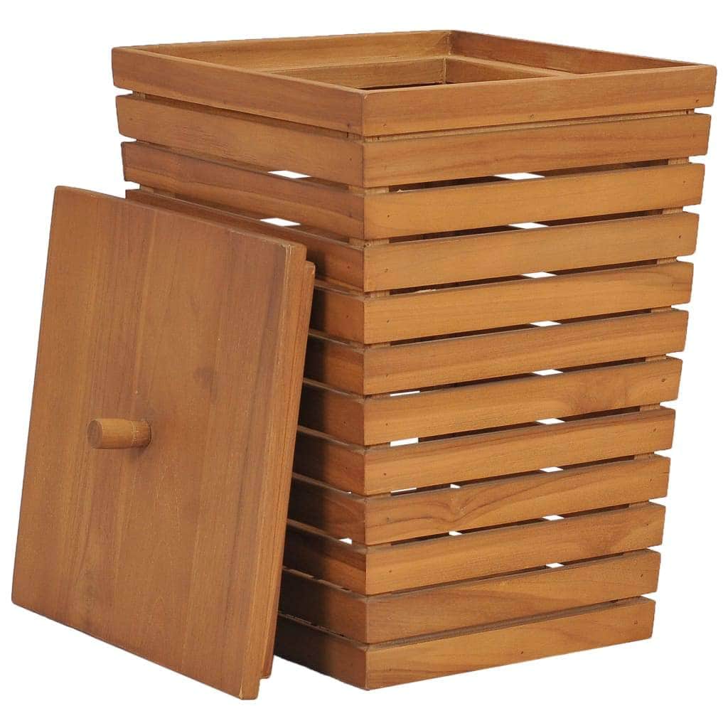 Laundry Basket Solid Teak Wood