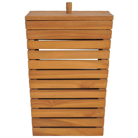 Laundry Basket Solid Teak Wood