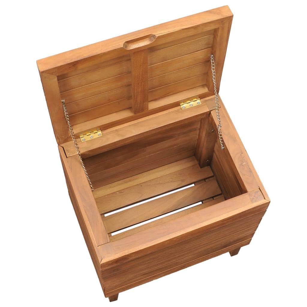 Laundry Basket Solid Teak Wood