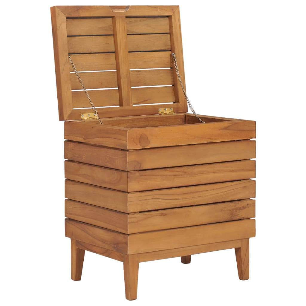 Laundry Basket Solid Teak Wood