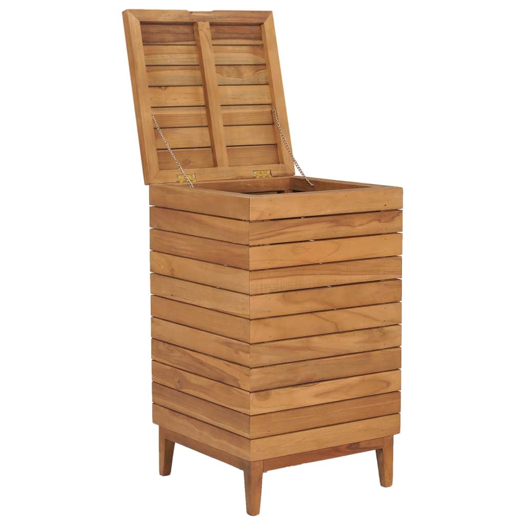 Laundry Basket Solid Teak Wood