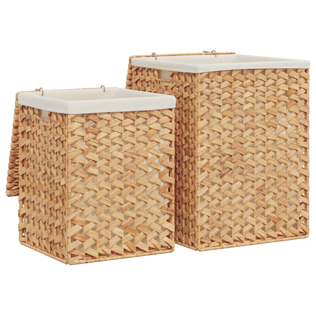 2 Pcs - Laundry Baskets 2 pcs Water Hyacinth