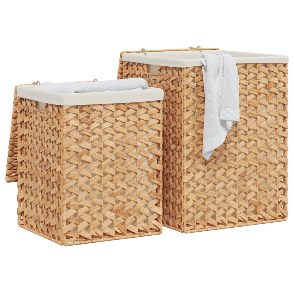 Laundry Baskets - Laundry Baskets 2 pcs Water Hyacinth