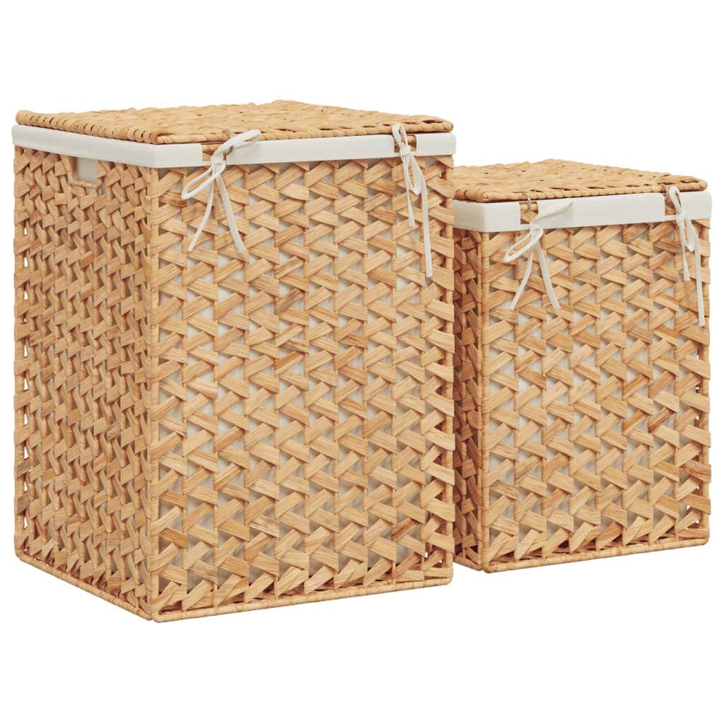 Laundry Baskets 2 pcs Water Hyacinth | 2 Pcs