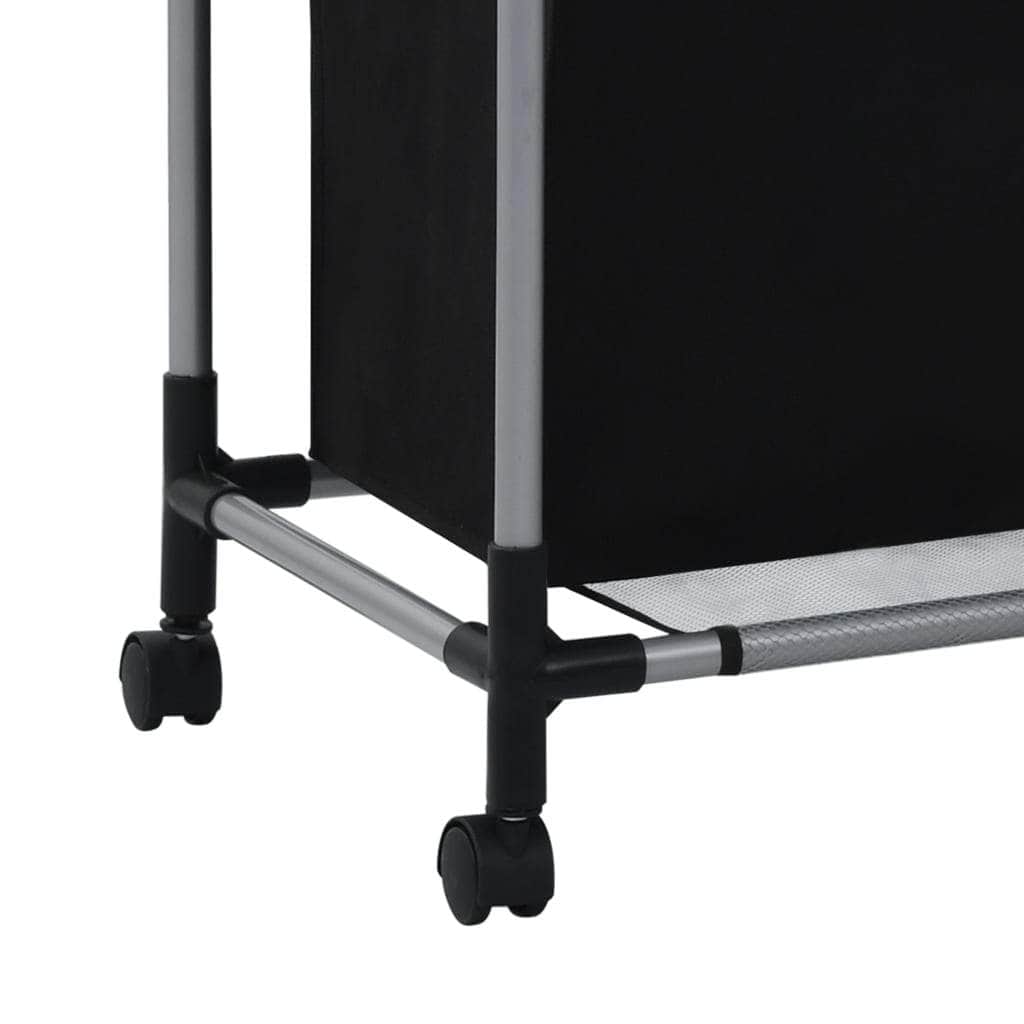 Laundry Sorter with 3 Bags- Black